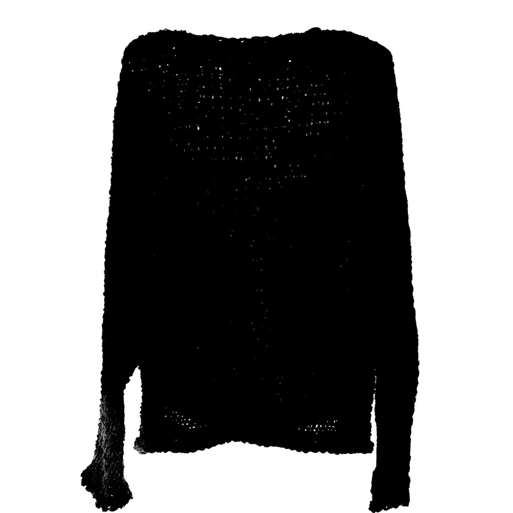 Free People, V-Neck Black Sweater, Sz W - XSM, Slouchy Fit.
